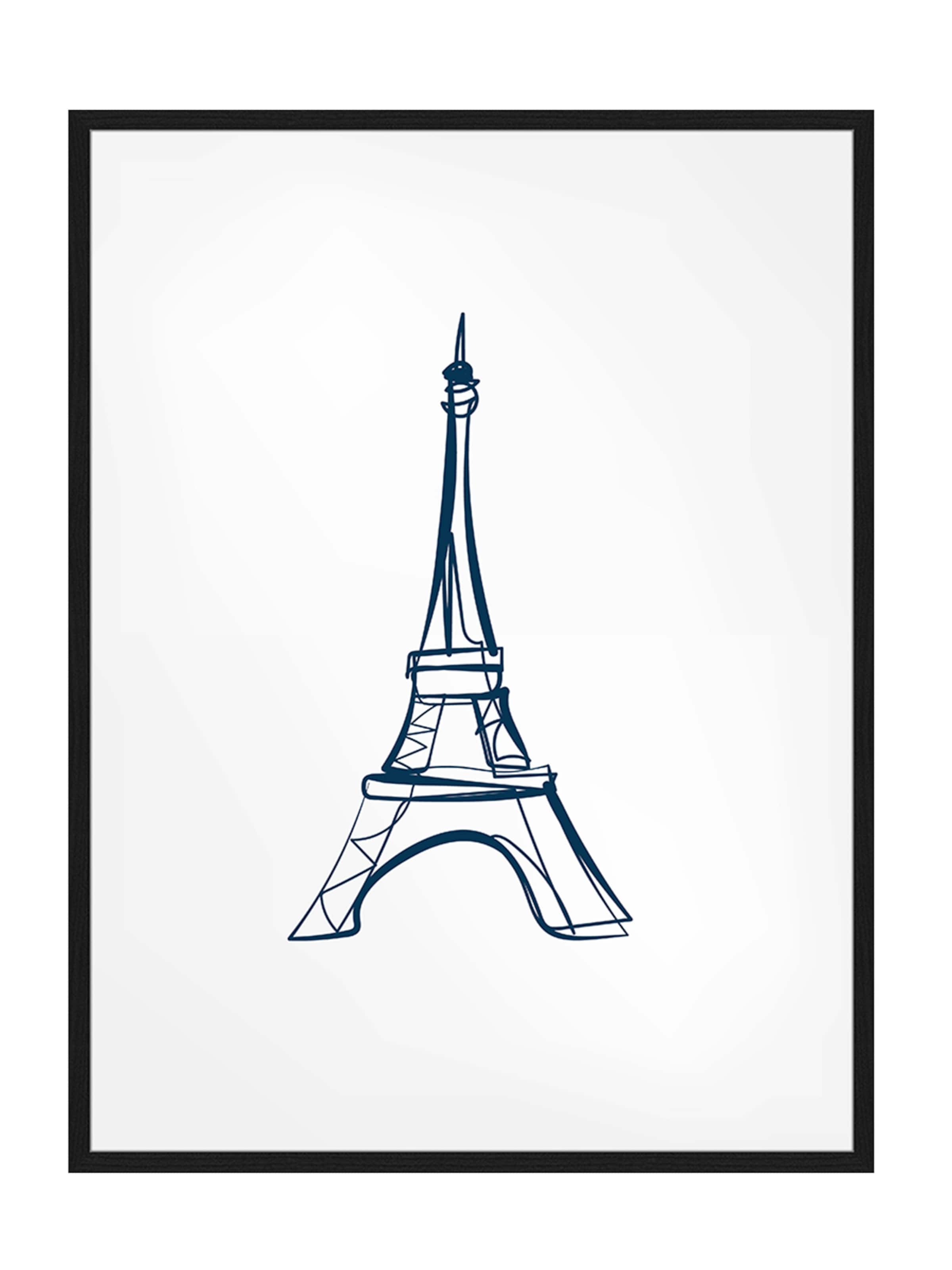 Liv Corday Image 'Eiffel Tower' in White: front