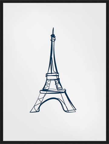 Liv Corday Image 'Eiffel Tower' in White: front