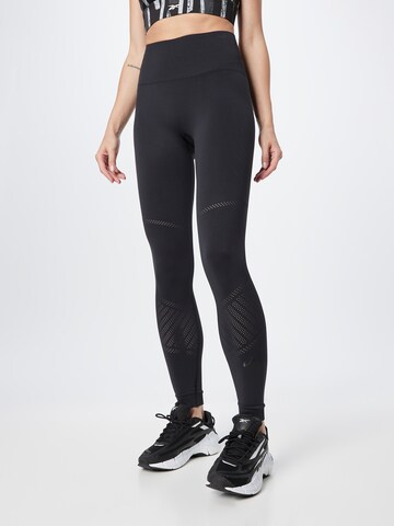 ASICS Skinny Sportbroek in Zwart: voorkant