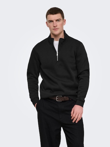 Sweat-shirt 'ONSConnor' Only & Sons en noir : devant