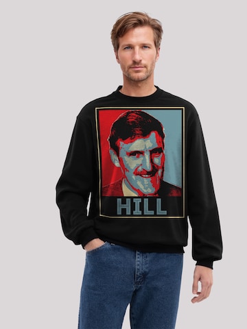 F4NT4STIC Sweatshirt 'TV Times Jimmy Hill Sports Presenter' in Zwart: voorkant