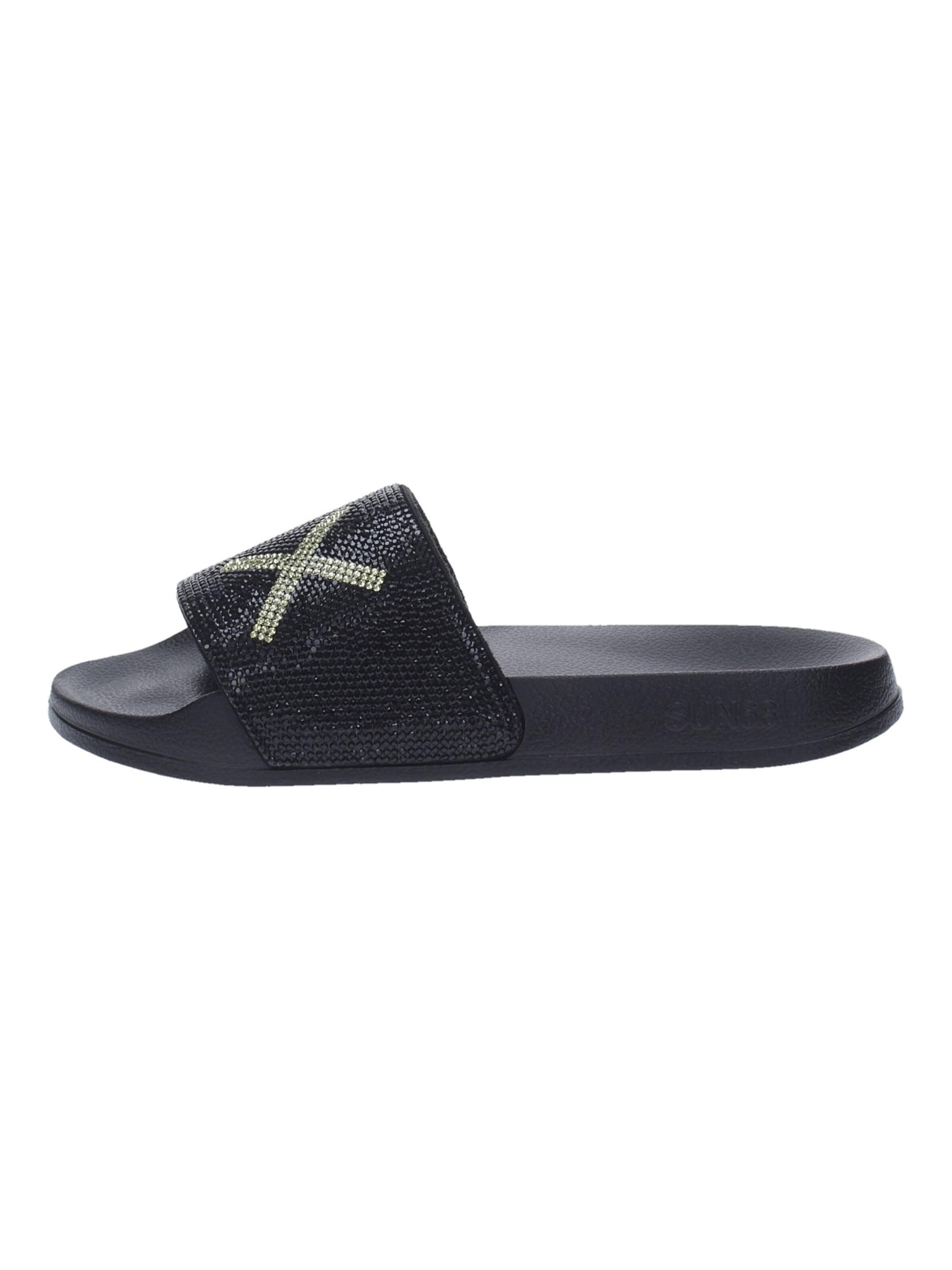 Zoccoletto di SUN68 in nero: frontale