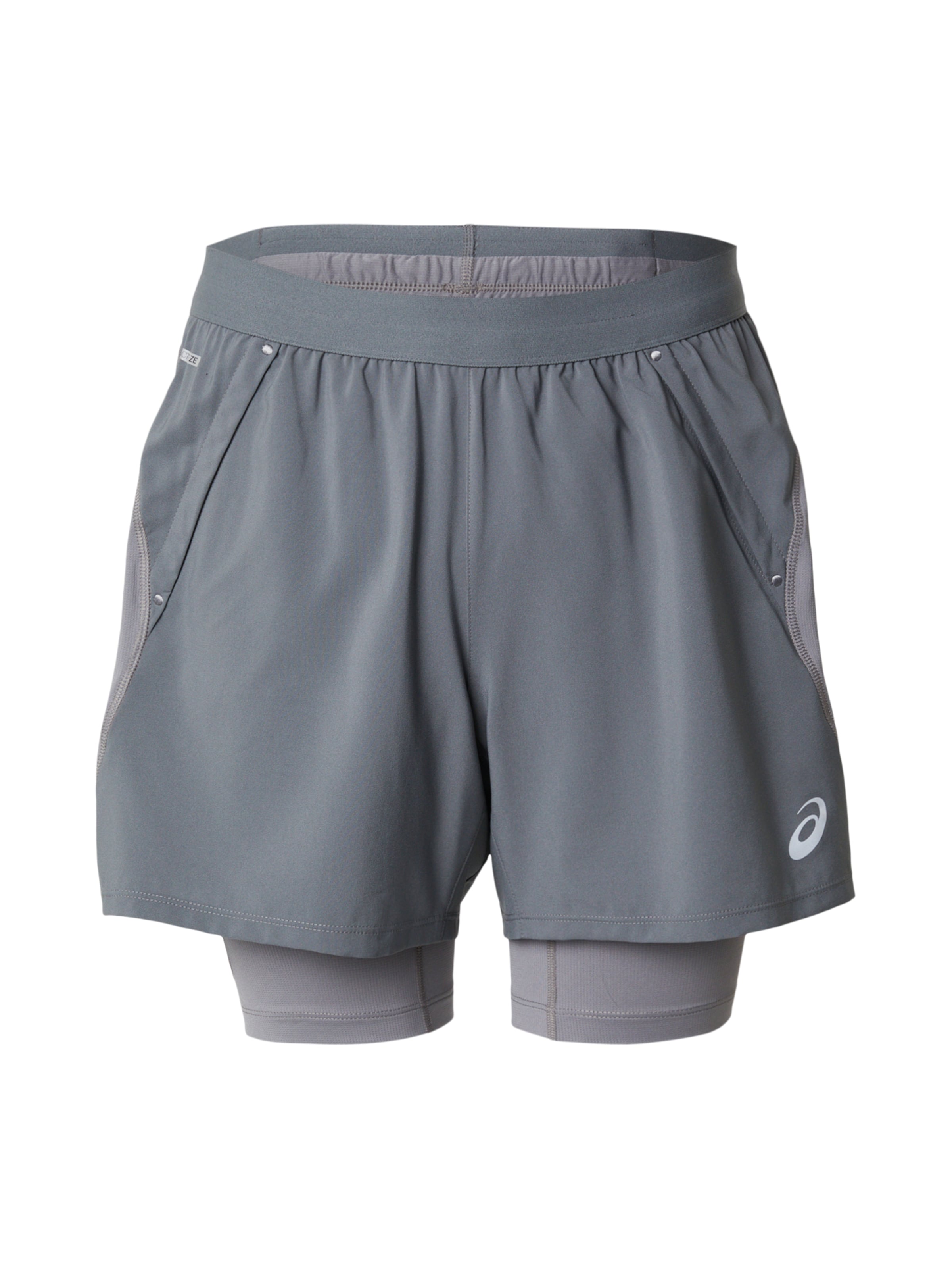 ASICS Sportshorts 'ROAD' in Grau: Vorderseite