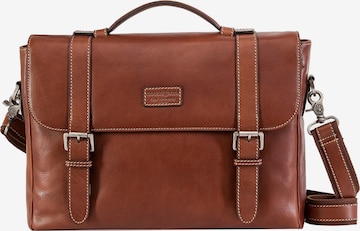 Jekyll & Hide Document Bag in Brown: front