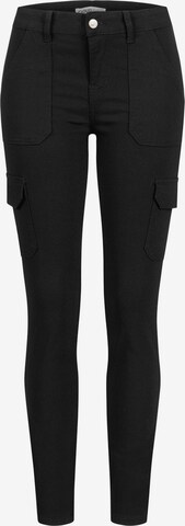 Cloud5ive Skinny Cargo trousers in Black: front