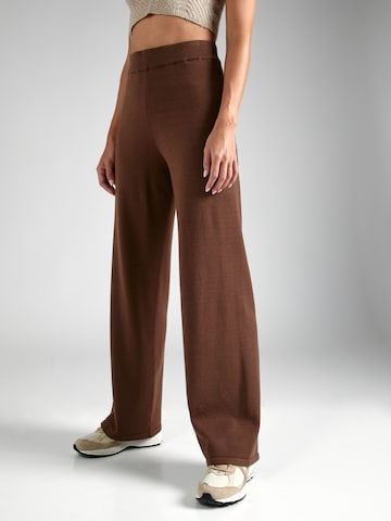 MSCH COPENHAGEN Wide leg Pants in Brown: front