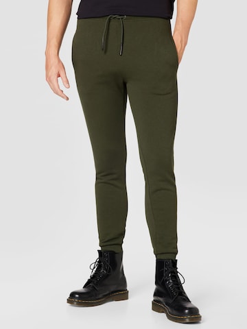 Only & Sons Tapered Trousers 'Ceres' in Green: front