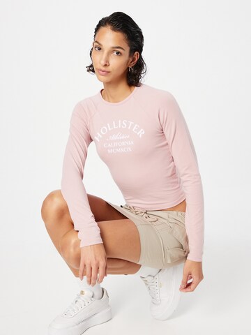 HOLLISTER Tričko – pink: přední strana