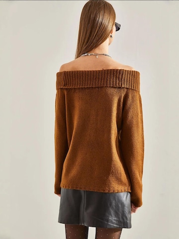 Bianco Lucci Sweater in Brown