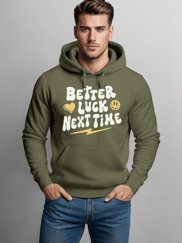 Neverless Sweatshirt 'better luck next time' in Green