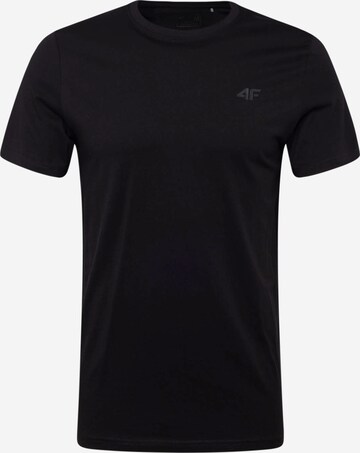 4F - Camiseta funcional en negro: frente