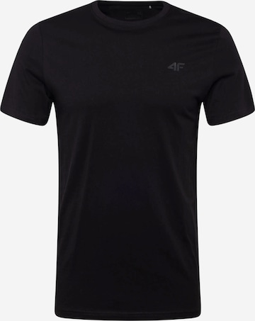 4F - Camiseta funcional en negro: frente