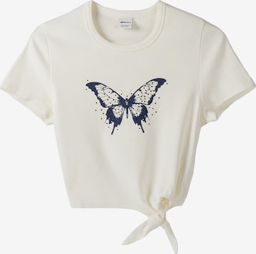 T-shirt Bershka en blanc : devant