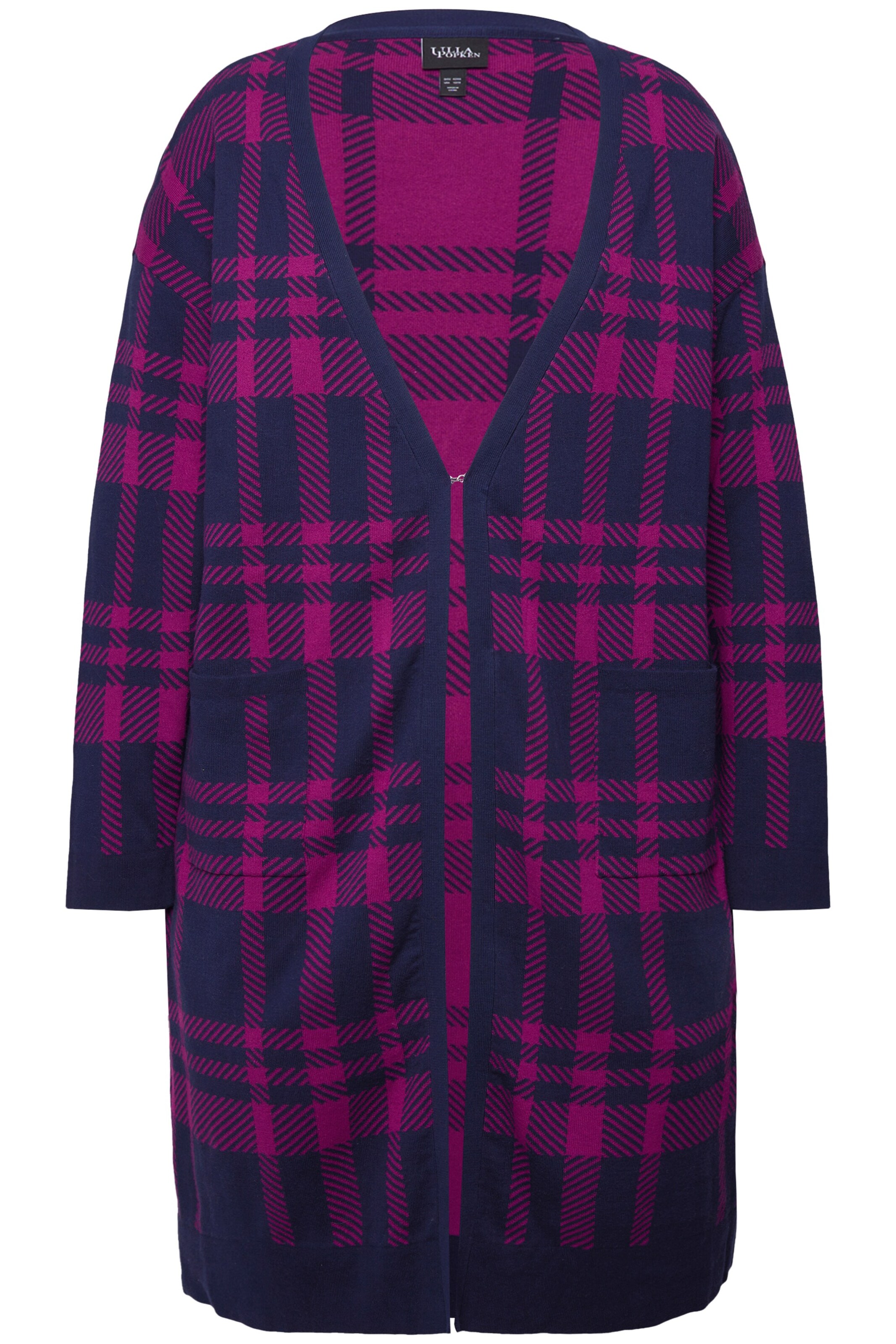 Ulla Popken Strickjacke in Blau: Vorderseite