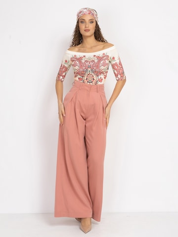 JIORO Top 'PAISLEY RED' in Gemengde kleuren