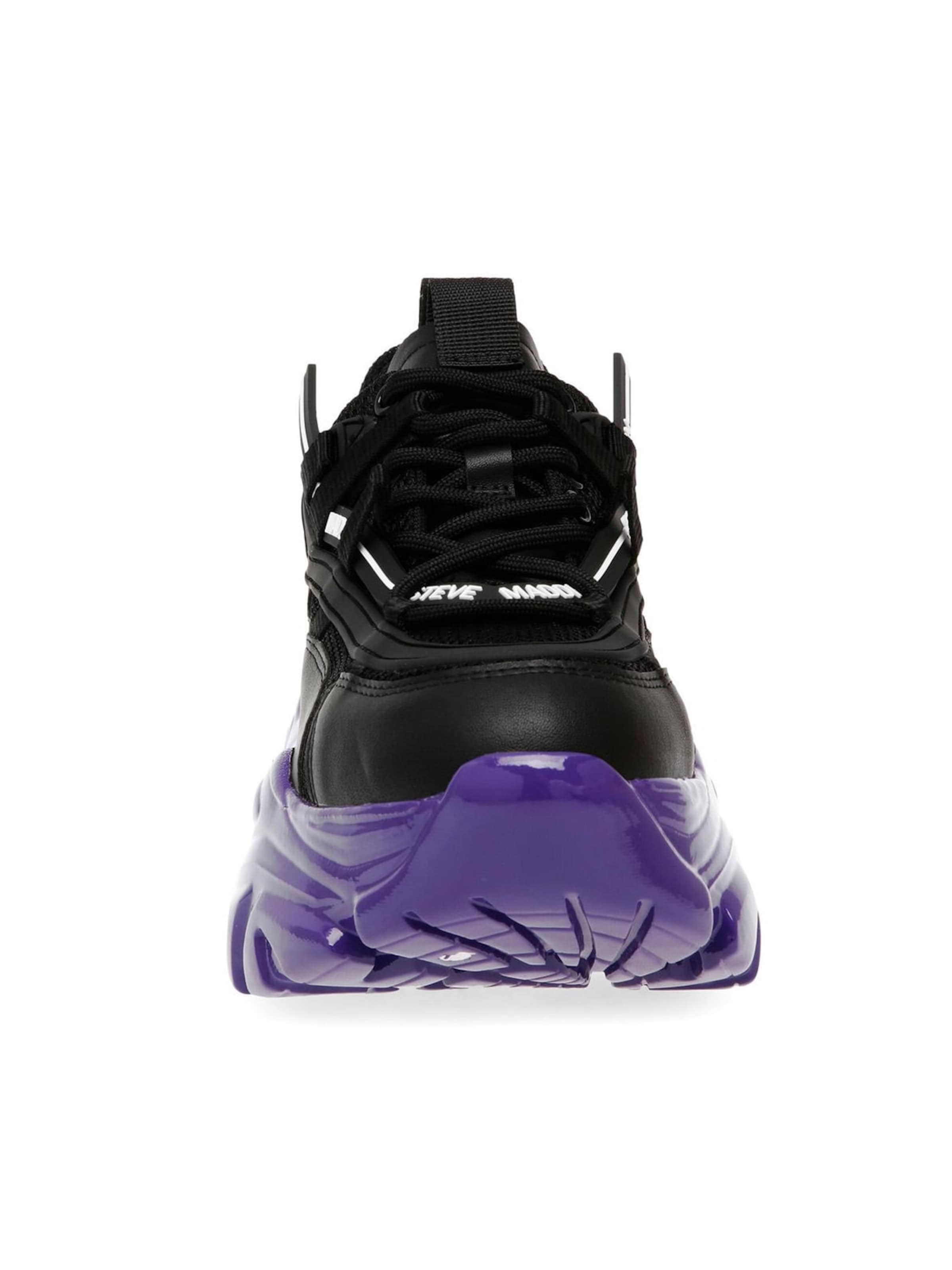 STEVE MADDEN Buty sportowe sznurowane 'W Recoupe Black / Purple Shoes' w kolorze czarny