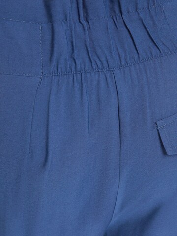 Bershka Wide leg Pleat-Front Pants in Blue