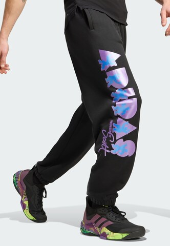 melns ADIDAS PERFORMANCE Pakapēniski sašaurināts piegriezums Sporta bikses 'Adidas x Jeremy Scott'