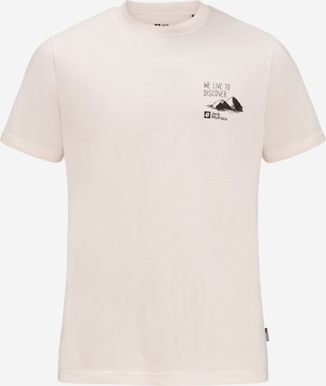 T-Shirt fonctionnel 'Discover' JACK WOLFSKIN en beige : devant