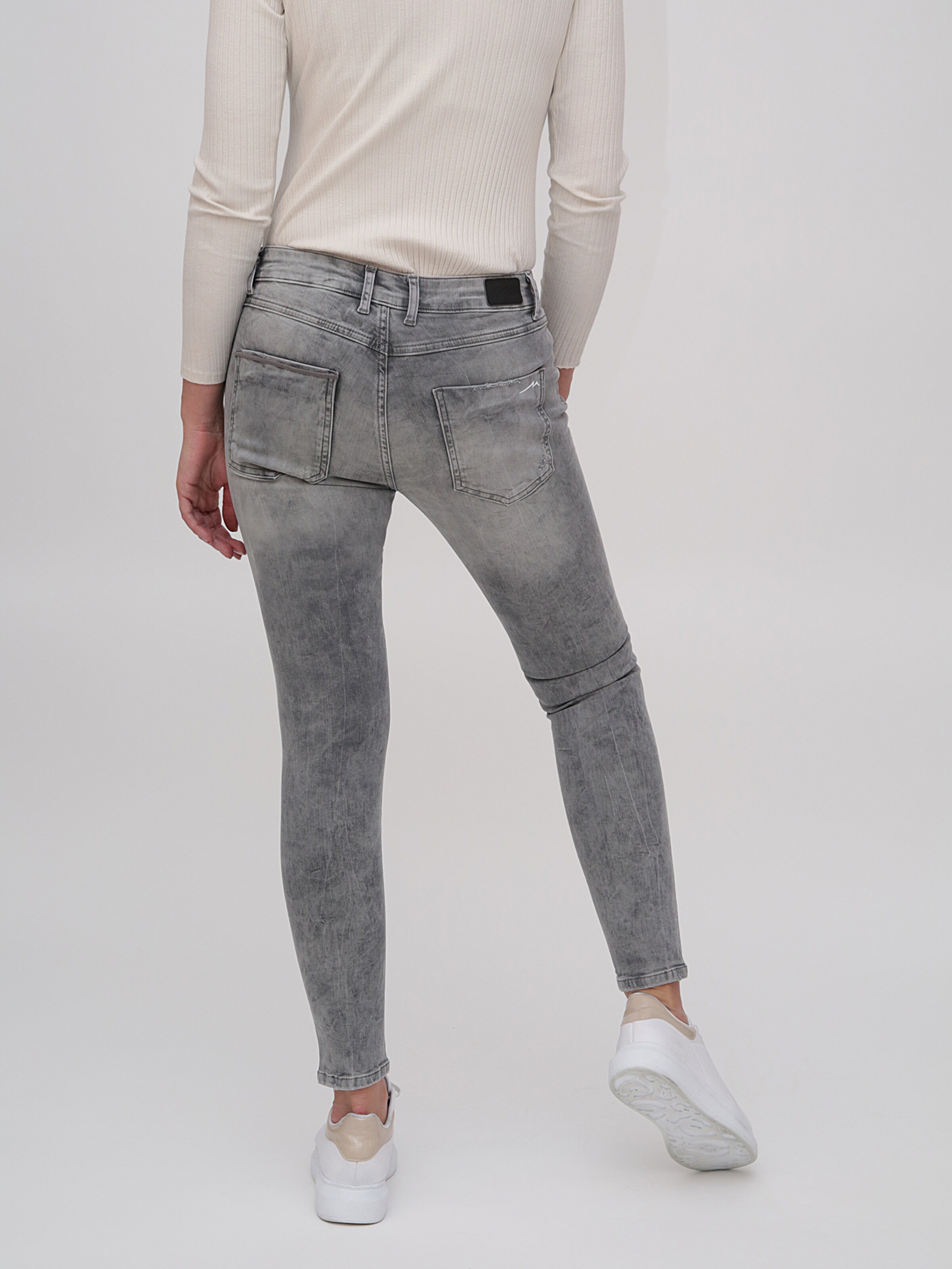 Frauen Jeans Miracle of Denim Tapered Fit Jeans Lola in Grau - VK39591 Frauen Jeans Miracle of Denim Tapered Fit Jeans Lola in Grau - VK39591
