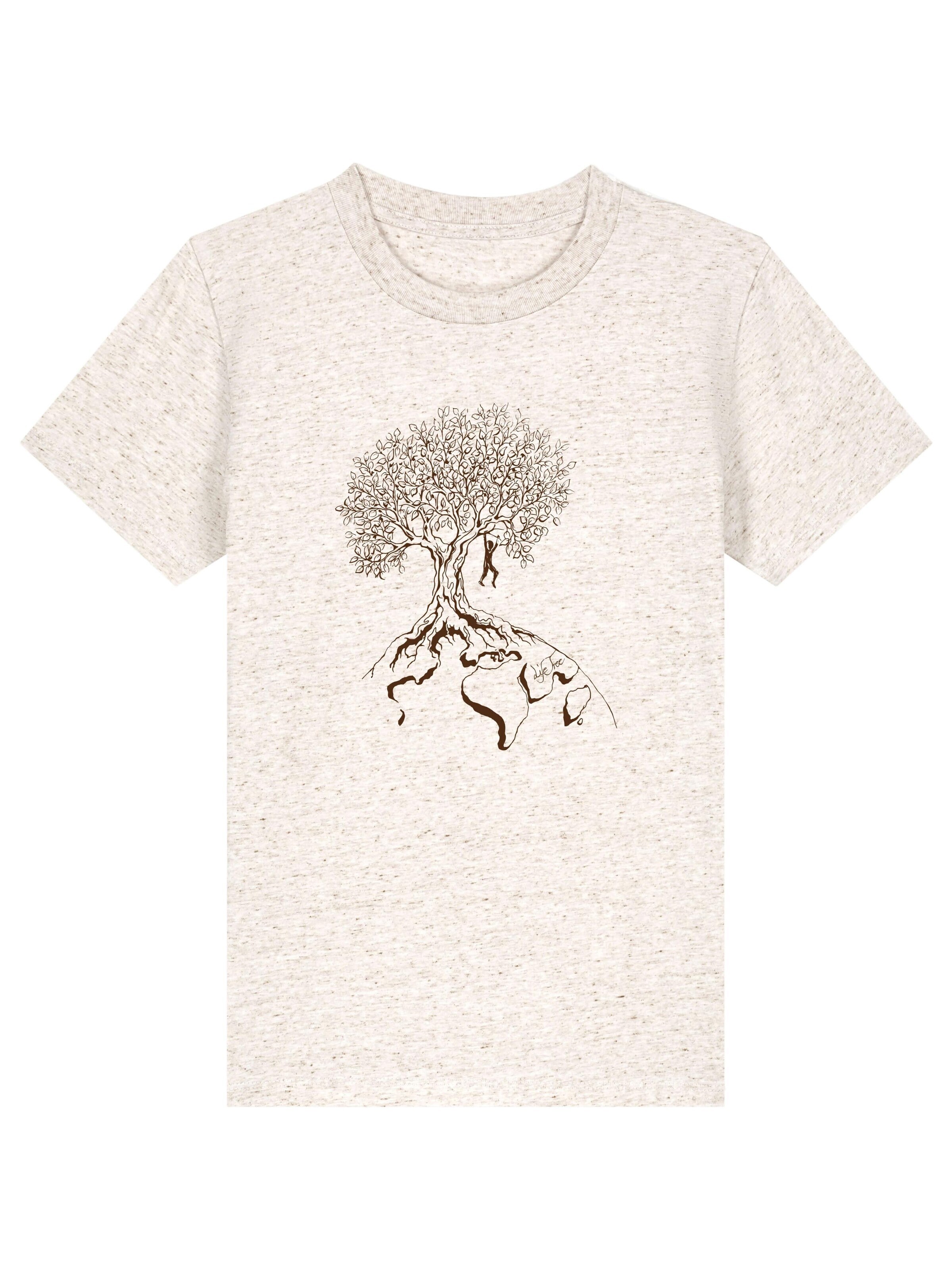 Life-Tree Tričko 'Kids Unisex Hanging On' – bílá: přední strana
