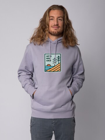 Felpa ' Let's Get Lost ' di Watapparel in lilla: frontale