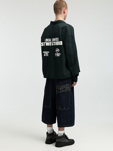 Pull&Bear Comfort Fit Hemd in Blau
