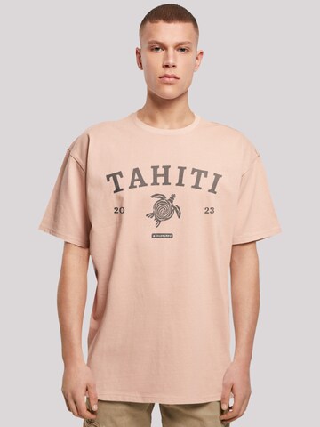 T-Shirt 'Tahiti' F4NT4STIC en rose : devant