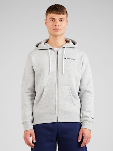 Champion Authentic Athletic Apparel Zip-Up Hoodie in Grey: front