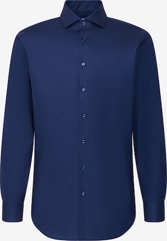 SEIDENSTICKER Zakelijk overhemd 'Schwarze Rose' in Blauw: voorkant