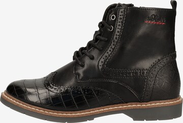 s.Oliver Lace-Up Ankle Boots in Black