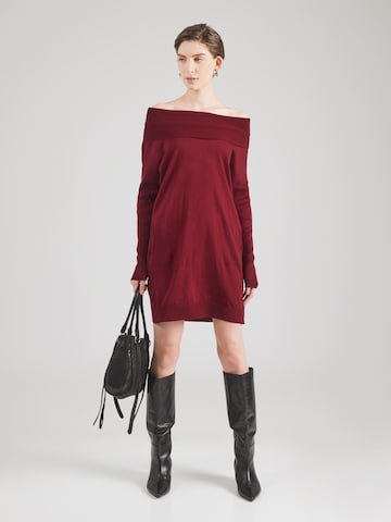 Cool & Sexy - Vestido de malha em vermelho: frente