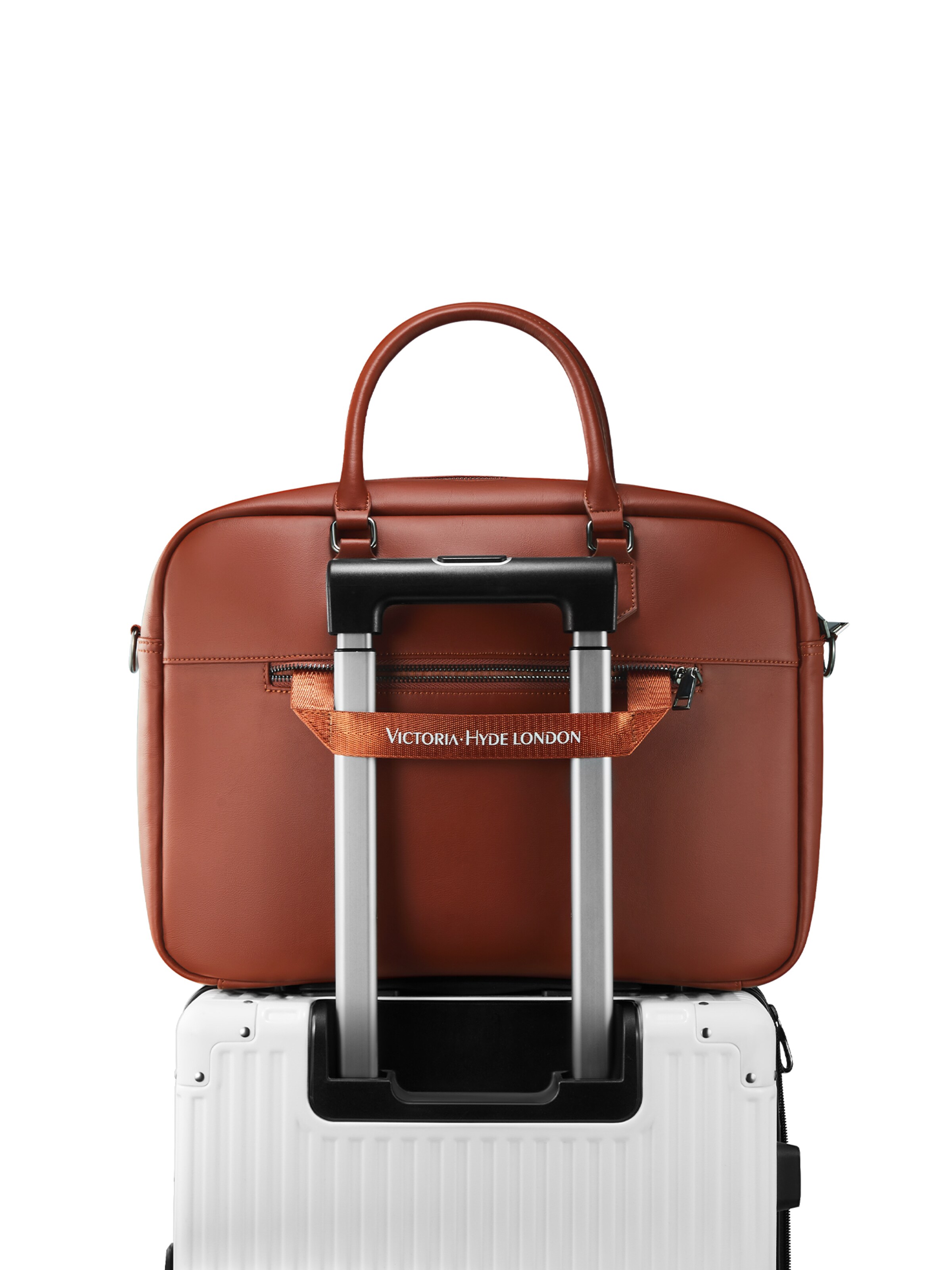 Victoria Hyde Tietokonelaukku 'New Work' värissä ruskea