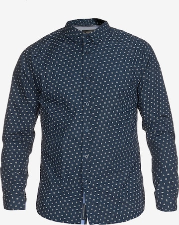 Le Temps Des Cerises Regular fit Button Up Shirt 'GISOR' in Blue: front