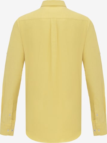 DENIM CULTURE - Ajuste regular Camisa 'Erling' en amarillo