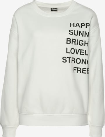 BUFFALO Sweatshirt in Wit: voorkant