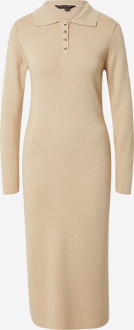 Dorothy Perkins Strikkekjole i beige: forside