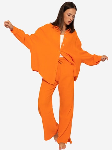 SASSYCLASSY Loosefit Παντελόνι σε πορτοκαλί