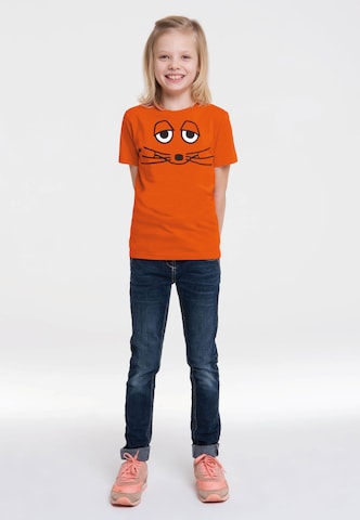LOGOSHIRT T-Shirt 'Die Maus - Gesicht' in Orange