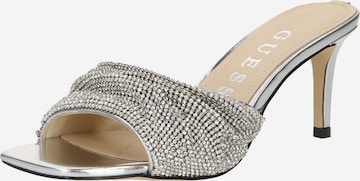 GUESS Mules 'HADEY' in Silver: front