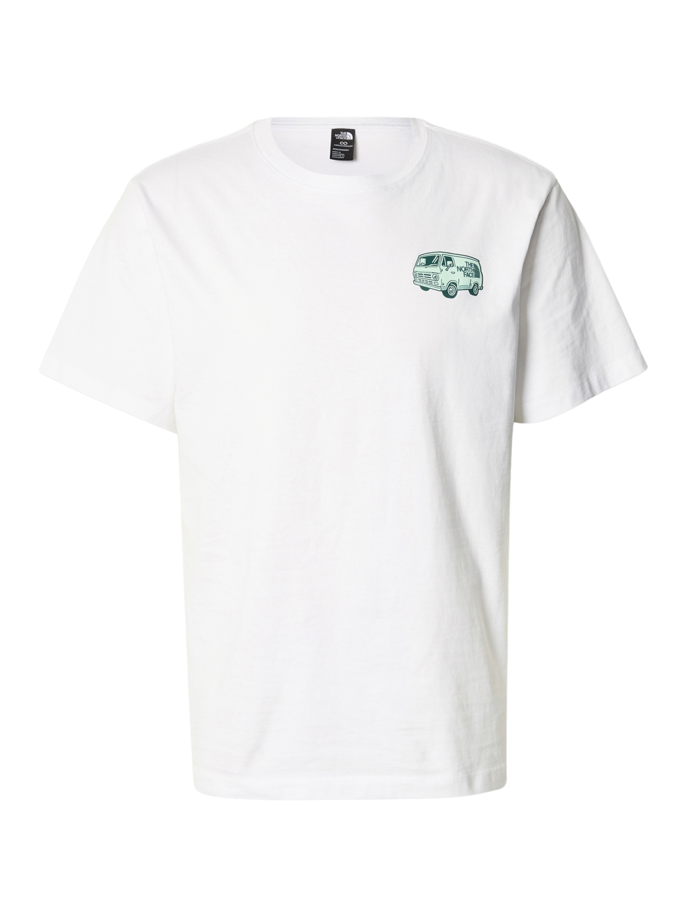 THE NORTH FACE Футболка 'VAN LIFE' в Темно-зеленый / Белый, Обзор товара