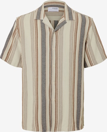 Chemise 'SLHSal' SELECTED en beige : devant