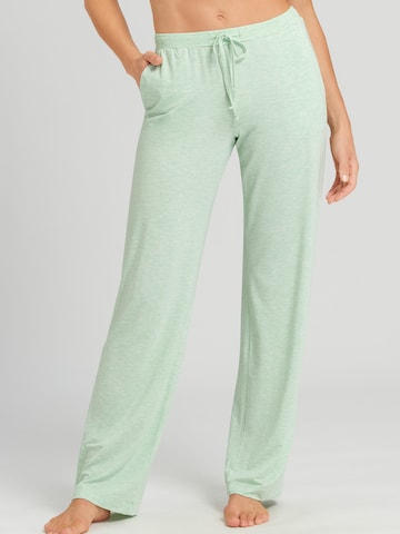 Hanro Pajama Pants ' Natural Elegance ' in Green: front