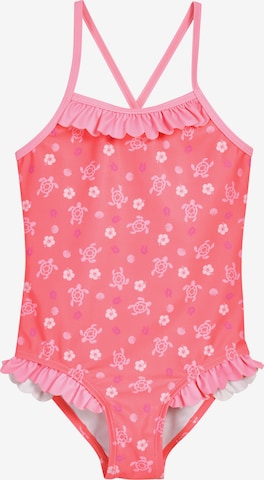 PLAYSHOES Badeanzug 'Hawaii' in Pink: predná strana