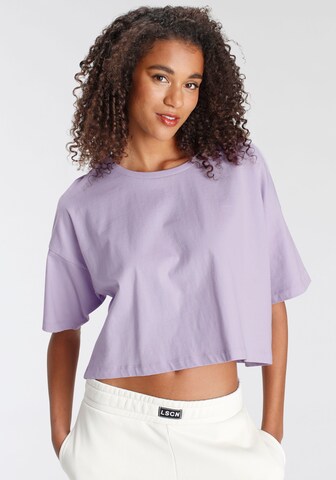 LASCANA Shirt in Purple: front