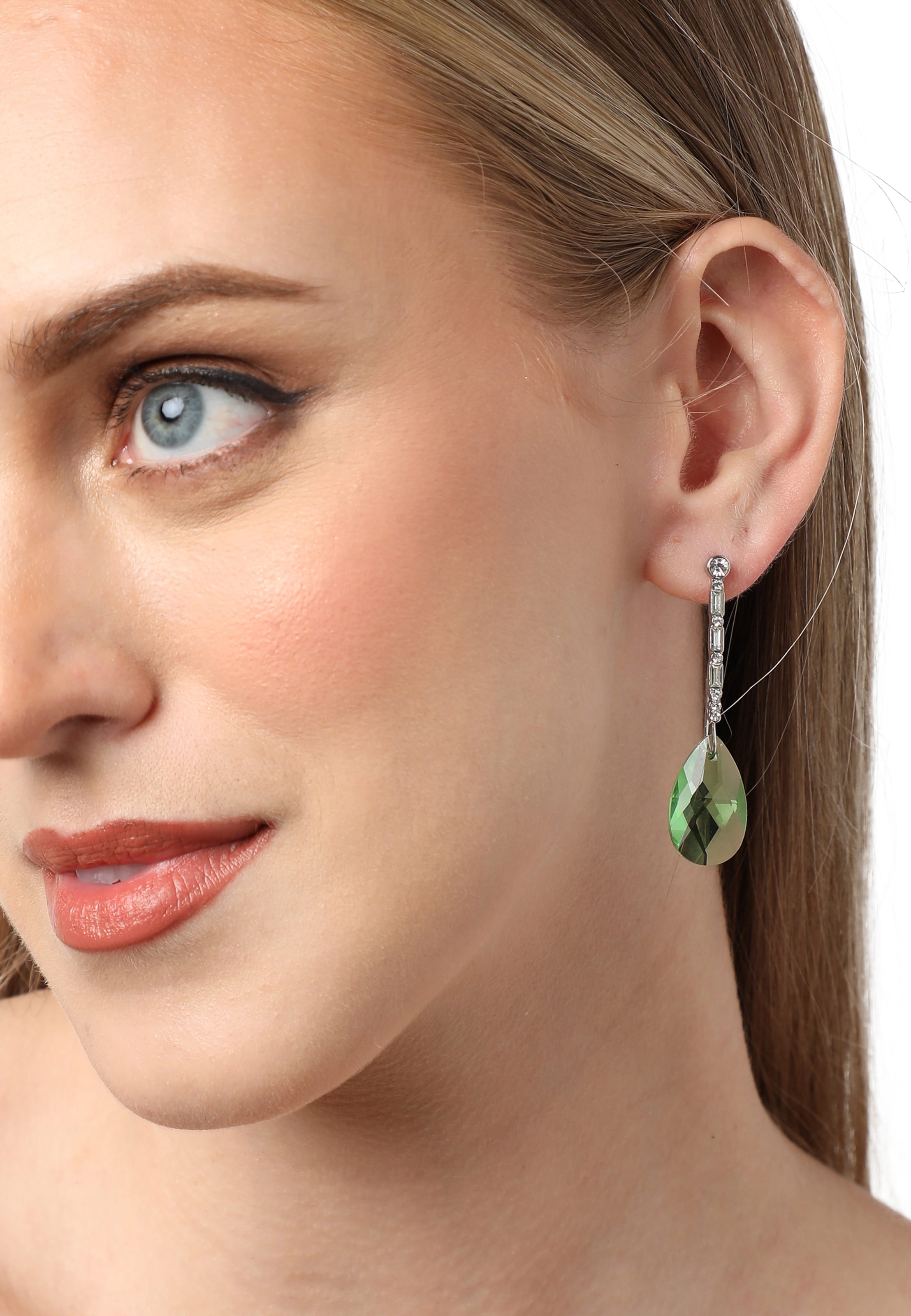 SOHI Náušnice 'Aileen' – zelená: přední strana