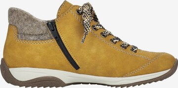 Rieker Lace-Up Ankle Boots in Yellow