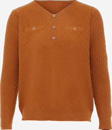 Pull-over caneva en marron : devant