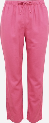 ONLY Carmakoma - Loosefit Calças 'Caro' em rosa: frente