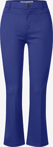 STREET ONE Boot cut Pleated Pants in Blue: front